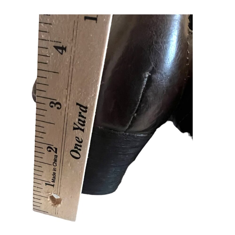 Born Brown Leather Rustic Equestrian Western Low … - image 7